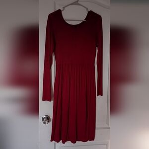 Elegant Red Long Sleeve Dress Db Moon